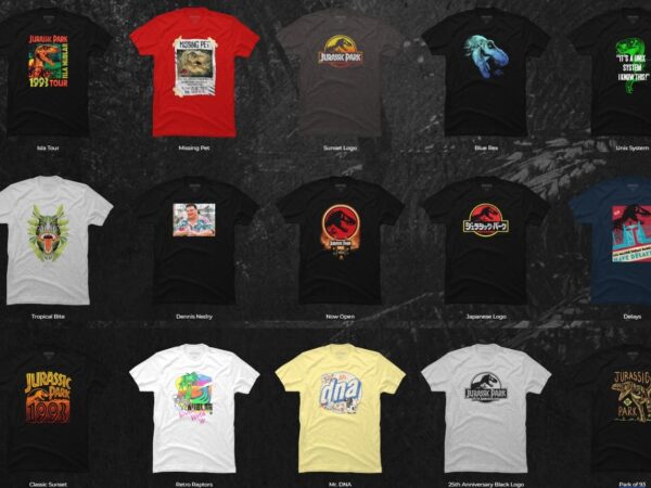 15 jurassicpark png t-shirt designs bundle for commercial use part 3