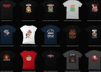 15 StrangerThings PNG T-shirt Designs Bundle For Commercial Use Part 3