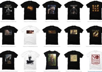 15 Lord of the Rings PNG T-shirt Designs Bundle For Commercial Use Part 3