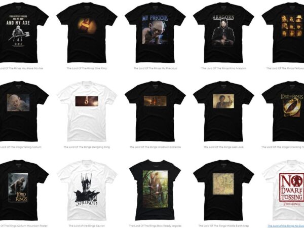 15 lord of the rings png t-shirt designs bundle for commercial use part 3