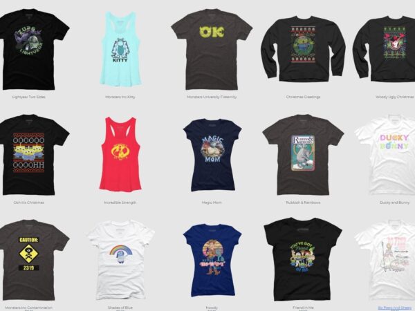15 pixar png t-shirt designs bundle for commercial use part 3