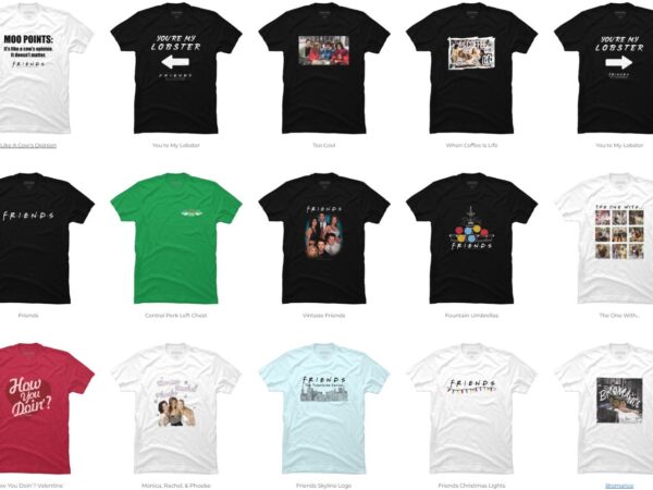 15 friends png t-shirt designs bundle for commercial use part 3