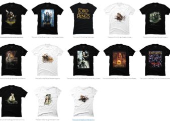 13 Lord of the Rings PNG T-shirt Designs Bundle For Commercial Use Part 4