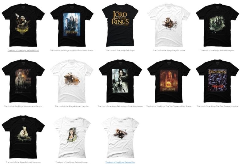 13 Lord of the Rings PNG T-shirt Designs Bundle For Commercial Use Part 4