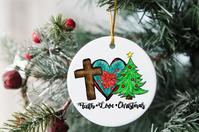 Peace Love Christmas Sublimation Design