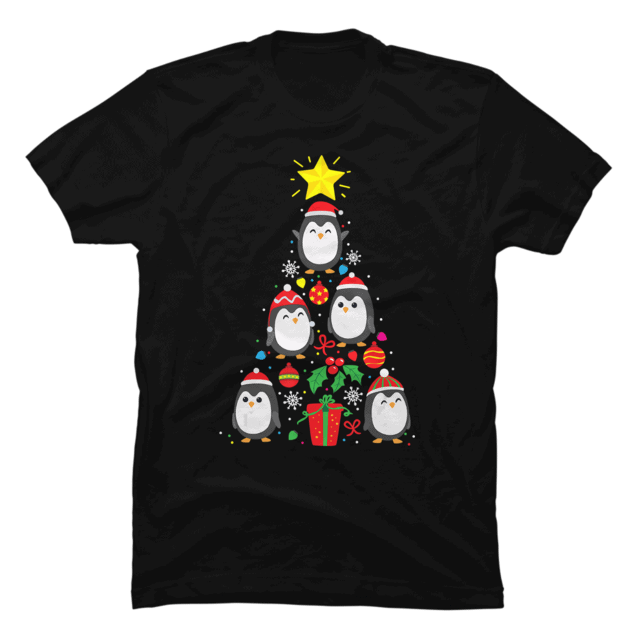 Penguin Christmas Tree - Buy t-shirt designs