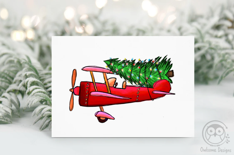 Plane Christmas Tree PNG