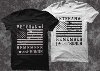Veteran “Remember and Honor” vector design illustration – Proud Veteran t shirt design – Veteran svg – Veteran png – 4th july t shirt design – Veteran t shirt design