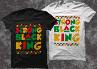 Strong Black king t shirt design for commercial use