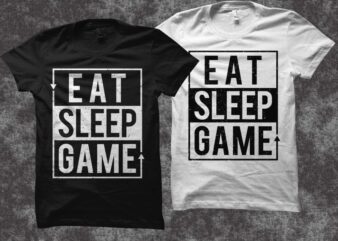 Eat Sleep Game Repeat t shirt design, gamer print svg, gaming t shirt svg, gamer slogan vector illustration, gamer t shirt design for commercial use