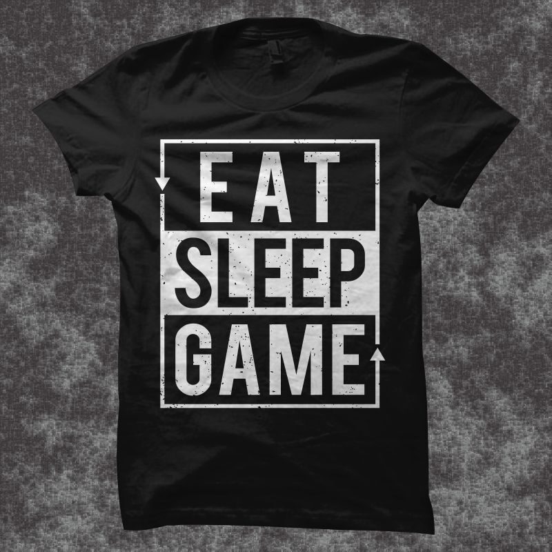 Eat Sleep Game Repeat t shirt design, gamer print svg, gaming t shirt svg, gamer slogan vector illustration, gamer t shirt design for commercial use