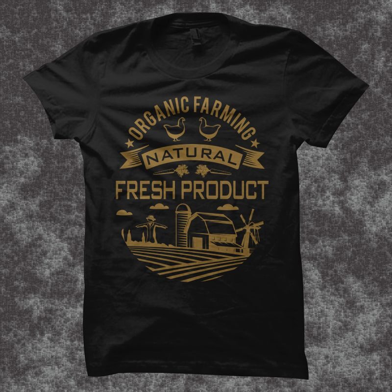 Organic Farming T Shirt Design Background Illustration, farmhouse svg, farm svg, farming svg, farmer svg, farming t shirt design for sale