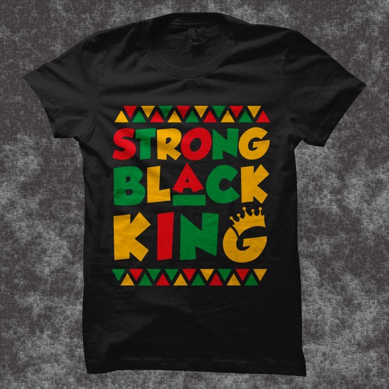 Strong Black king t shirt design for commercial use - Buy t-shirt designs