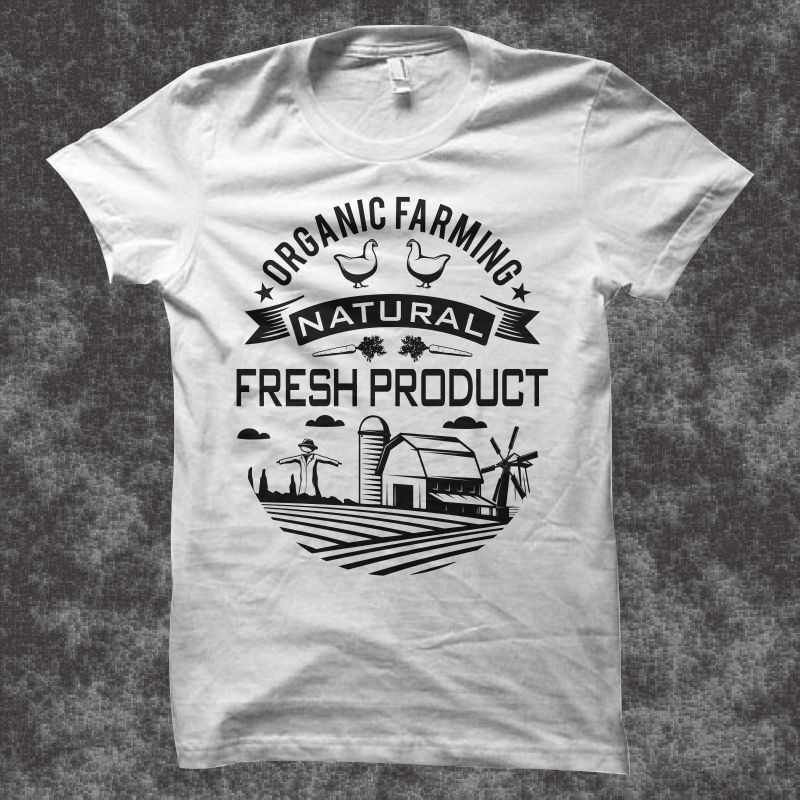 Organic Farming T Shirt Design Background Illustration, farmhouse svg, farm svg, farming svg, farmer svg, farming t shirt design for sale