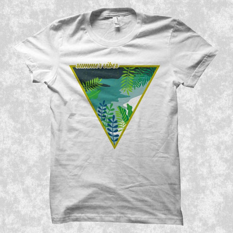 Summer vibes vector illustration, summer svg, summer png, surf svg, beach svg, summer vibes t shirt design for sale