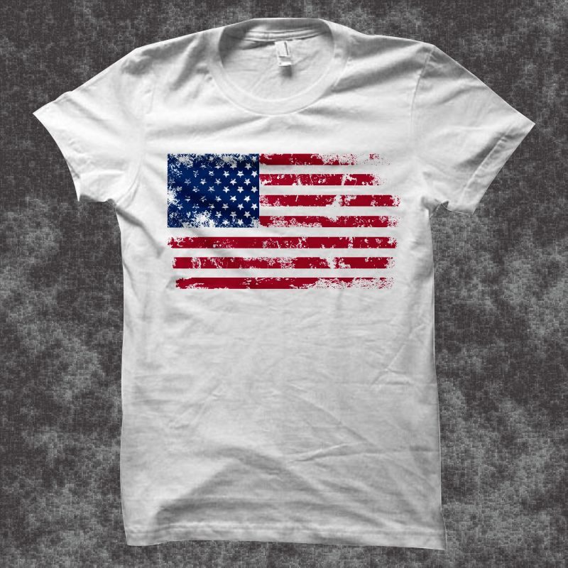 American flag t shirt design illustration sale