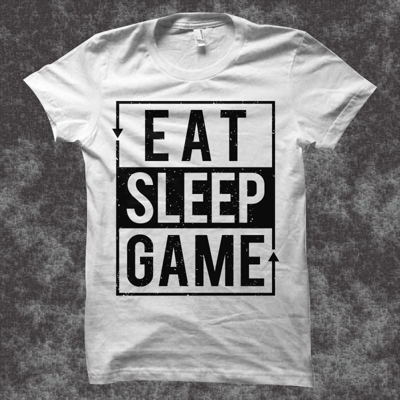 Eat Sleep Game Repeat t shirt design, gamer print svg, gaming t shirt svg, gamer slogan vector illustration, gamer t shirt design for commercial use