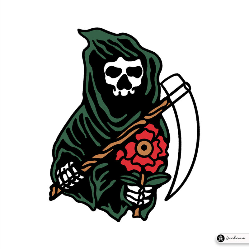 Grim Reaper and Flower