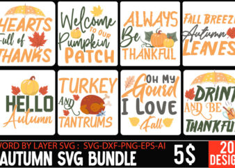 Fall Sublimation Bundle , Fall SVG Bundle , Autumn T-Shirt Design Bundle , Thanksgiving SVG Bundle , Fall SVG Quotes , Fall SVG Cut File , Pumpkin Sublimation, Love T-shirt