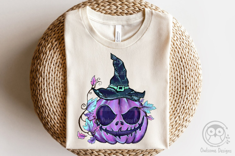 Pumpkin Halloween Sublimation Design