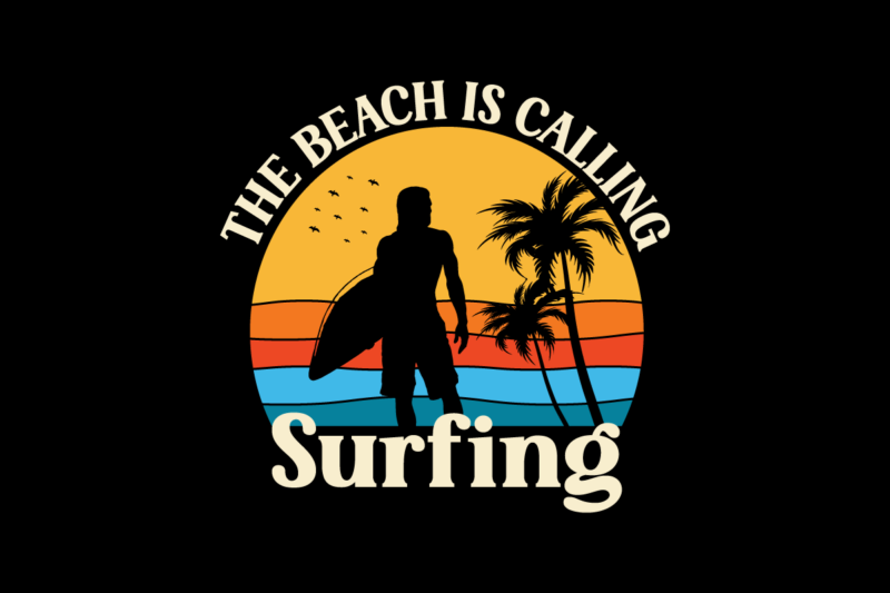 Surfing t-shirt design bundle