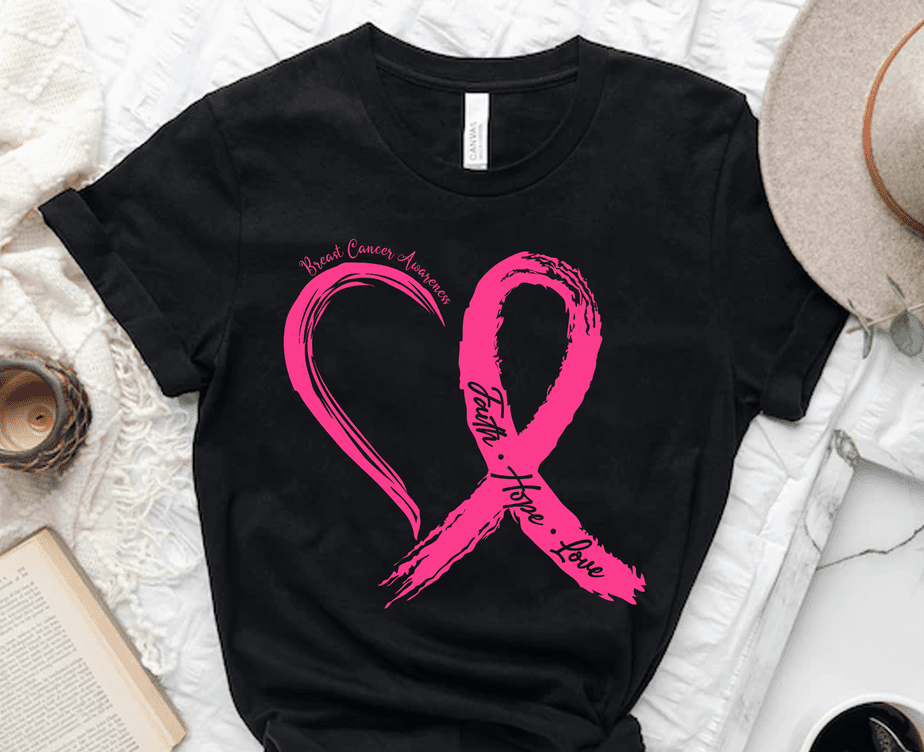 Faith Hope Love Breast Cancer Awareness, Pink Ribbon, Breast Cancer