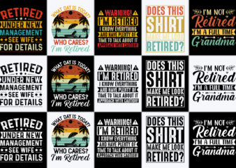 Retired T-Shirt Design Bundle