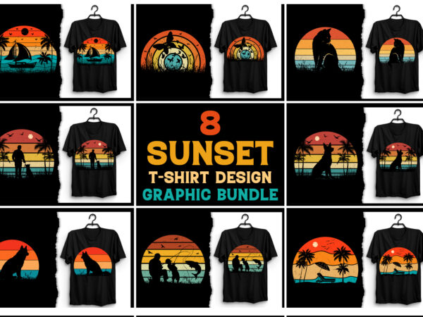 Retro vintage sunset t-shirt design graphic Retro vintage sunset t-shirt design graphic