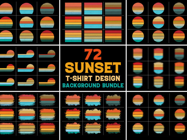 Retro vintage sunset for t-shirt design