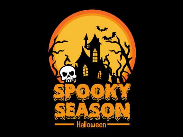 Spooky season halloween 2 t shirt template vector