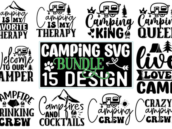 Camping svg design bundle