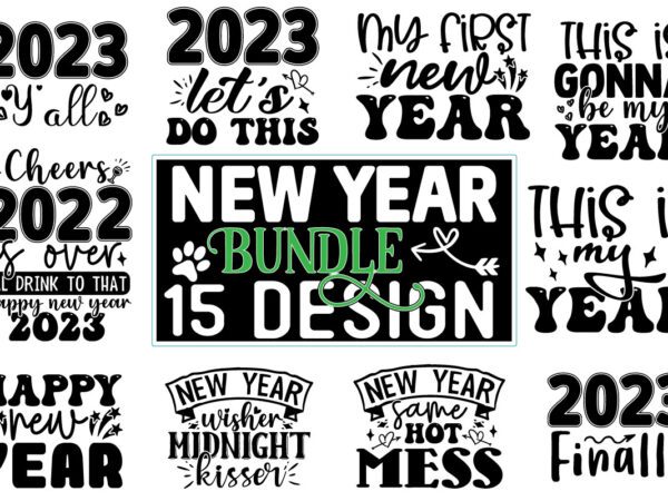 New year svg design bundle