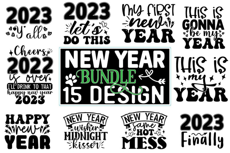 New Year SVG Design Bundle