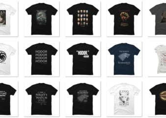 21 Game of Thrones PNG T-shirt Designs Bundle For Commercial Use