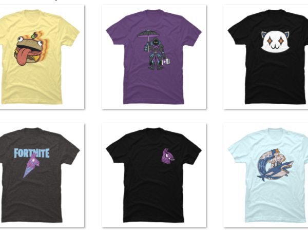 10 fortnite png t-shirt designs bundle for commercial use part 2