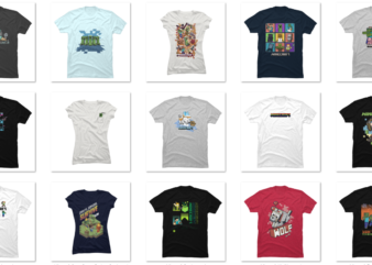 25 Minecraft png t-shirt designs bundle for commercial use part 3
