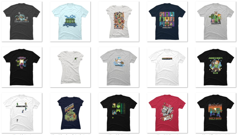 25 Minecraft png t-shirt designs bundle for commercial use part 3 - Buy ...