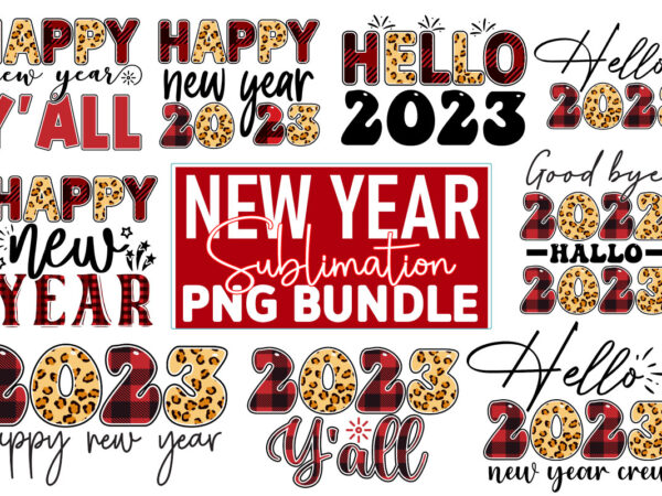 New year sublimation design bundle