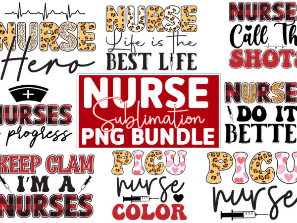 Nurse sublimation design bundle