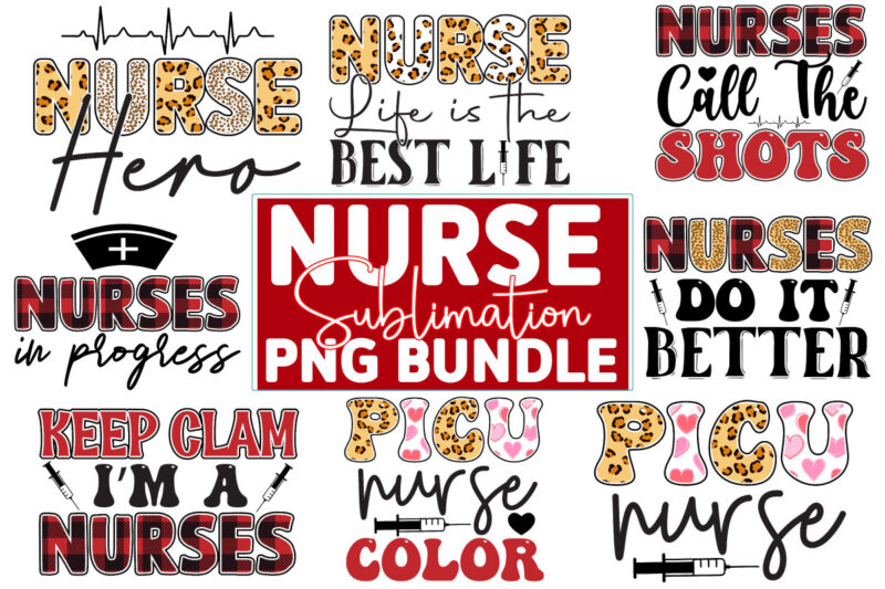Nurse sublimation Design Bundle