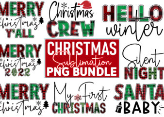 Christmas Sublimation PNG Design Bundle