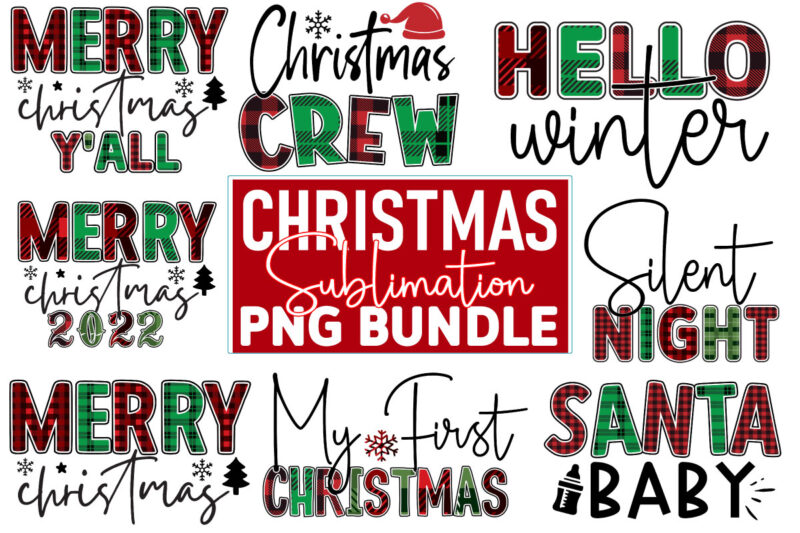 Christmas Sublimation PNG Design Bundle