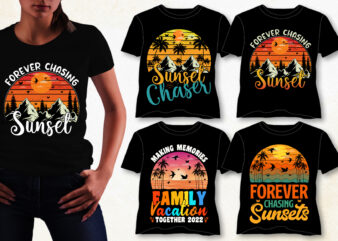 Summer Sunset T-Shirt Design Bundle