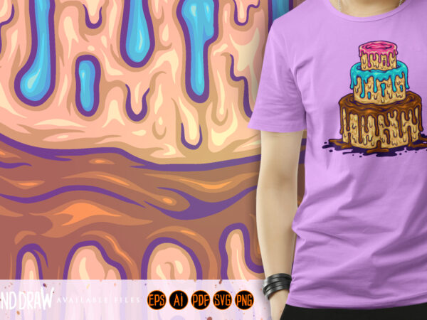 Delicious chocolate birthday cake svg t shirt vector illustration Delicious chocolate birthday cake svg t shirt vector illustration