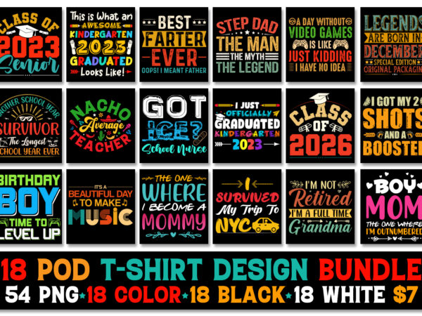 T-shirt design bundle-trendy pod best t-shirt design bundle