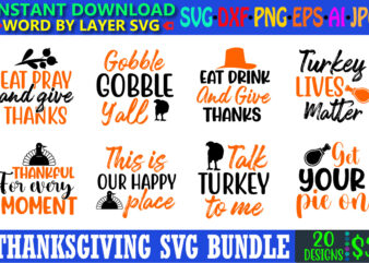 Thanksgiving svg bundle, fall svg, thankful svg, give thanks svg, cut files, svg, dxf, png, cricut, silhouette, thanks + giving svg, thanks svg, thanksgiving svg, svgs for cricut design space,