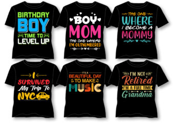 Typography T-Shirt Design Bundle