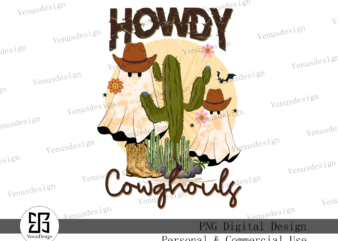Howdy Cowghouls Halloween Sublimation graphic t shirt