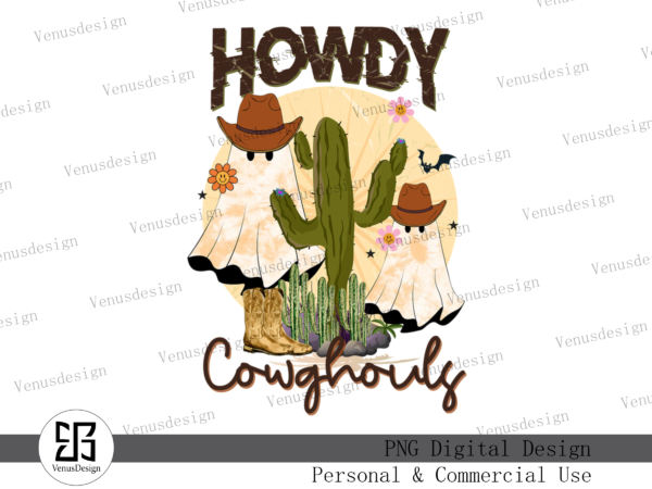 Howdy cowghouls halloween sublimation graphic t shirt
