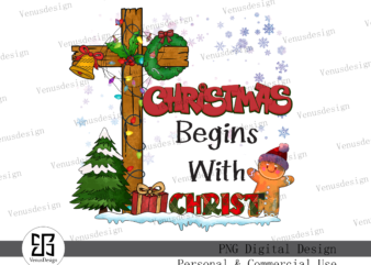 Christmas Begins With Christ PNG